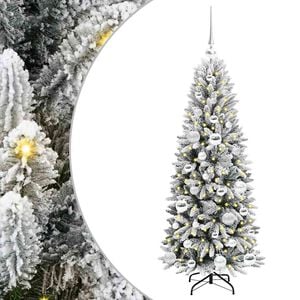 vidaXL С изкуствено коледно дърво Бяло 120 cm