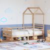 vidaXL Дневно легло с покрив без матрак 80x200 см Масивна дървесина