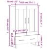 vidaXL Висок шкаф, сив сонома, 69,5x31x115 см, инженерно дърво