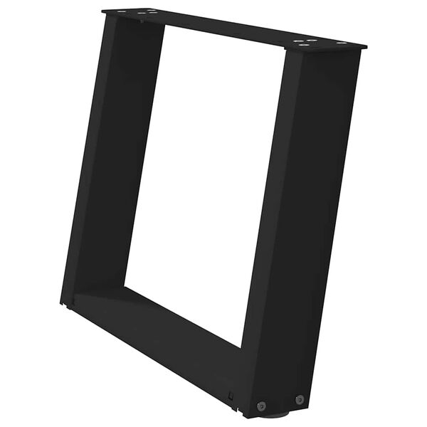 vidaXL Крака за масичка за кафе, U-образни, 2 бр., черни, 60 x (42-43) см, стомана