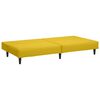 vidaXL 2-местно разтегателно канапе, жълто, кадифе