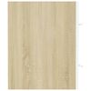 vidaXL Комплект за баня от 2 части, бяло и дъб сонома, инженерно дърво