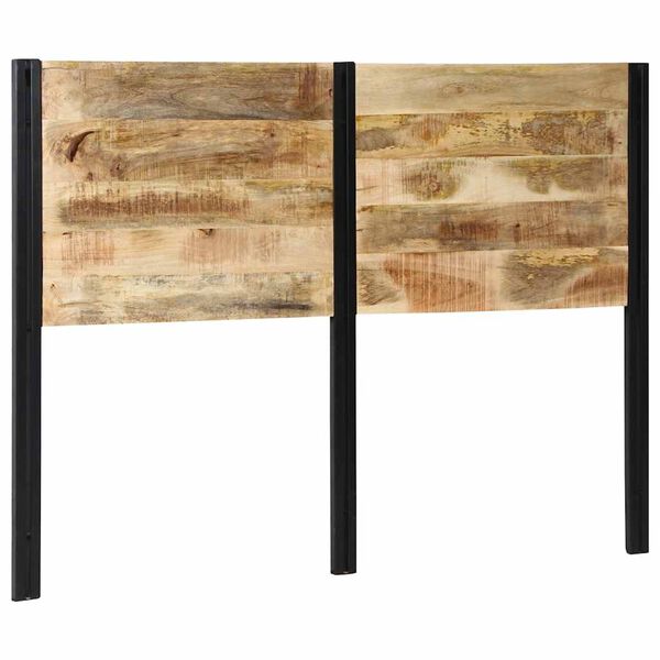 vidaXL табла за глава 140 cm масивно дърво манго и желязо