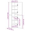 vidaXL Висок шкаф 2 pcs Дъб 50 x 42,5 x 185 см
