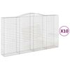 vidaXL Габиони кошници арка 10 бр 400x50x220/240 см поцинковано желязо