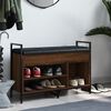 vidaXL Пейка за обувки, кафяв дъб, 85,5x32x57,5 см, инженерно дърво