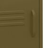 vidaXL Нощно шкафче, маслиненозелено, 35х35х51 см, стомана