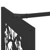 vidaXL Стойка за дърва, черна, 40x40x40 см, студеновалцувана стомана