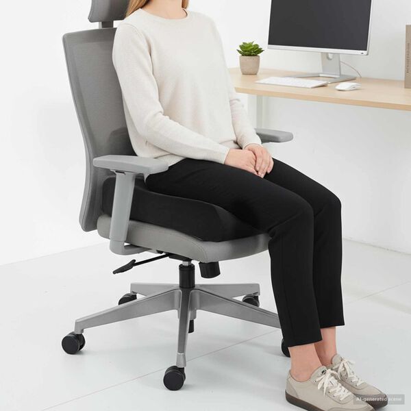 vidaXL Възглавница за сядане Едноцветен Черно