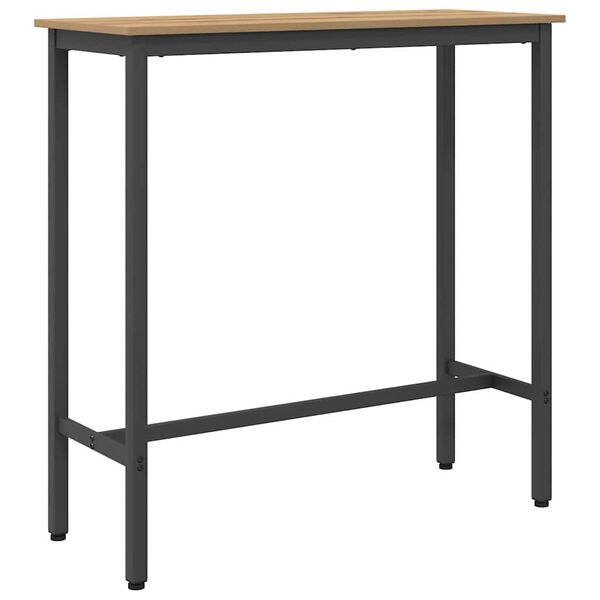 vidaXL Маса Дъб 100 x 40 x 100,5 см Инженерна дървесина и стомана