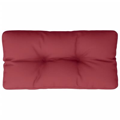 vidaXL Палетна възглавница, виненочервена, 70x40x12 см, текстил
