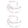 vidaXL Градински Софа Комплект с възглавница 4 pcs Черно Стомана