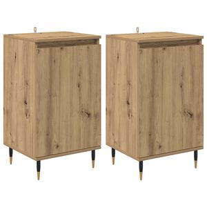 vidaXL Служебен шкаф 2 pcs Дъб 40 x 35 x 70 см