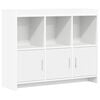 vidaXL Служебен шкаф Бяло 98,5 x 33 x 80 см Инженерна дървесина