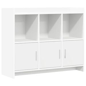 vidaXL Служебен шкаф Бяло 98,5 x 33 x 80 см Инженерна дървесина