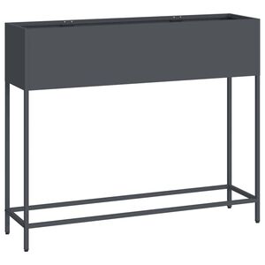 vidaXL Повдигната градинска саксия Антрацит 100 x 26 x 82 см Стомана