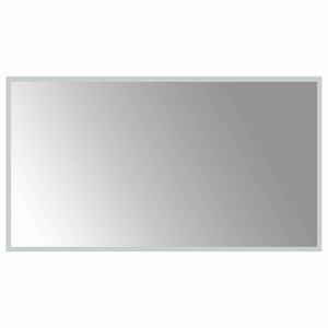 vidaXL LED огледало за баня Прозрачен 90 x 50 cm закалено стъкло