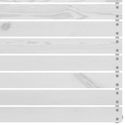 vidaXL Градински лаундж комплект, 6 части, бял, бор масив