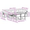 vidaXL Комплект дивани за открито 9 pcs Натурален и Крема