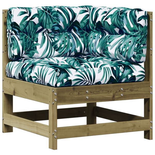 vidaXL Градински лаундж комплект 7 части с възглавници импрегниран бор