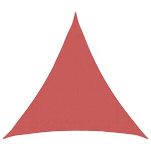vidaXL Слънцезащитен плат Триъгълник 2 x 2 x 2 m HDPE Теракота
