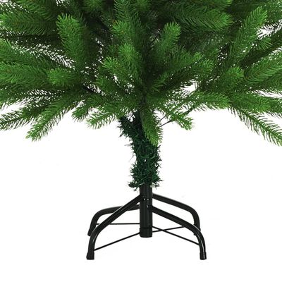 vidaXL Изкуствена коледна елха с LED, 120 см, зелена