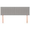 vidaXL Табла за легло, светло сива, 144x5x78/88 см, плат