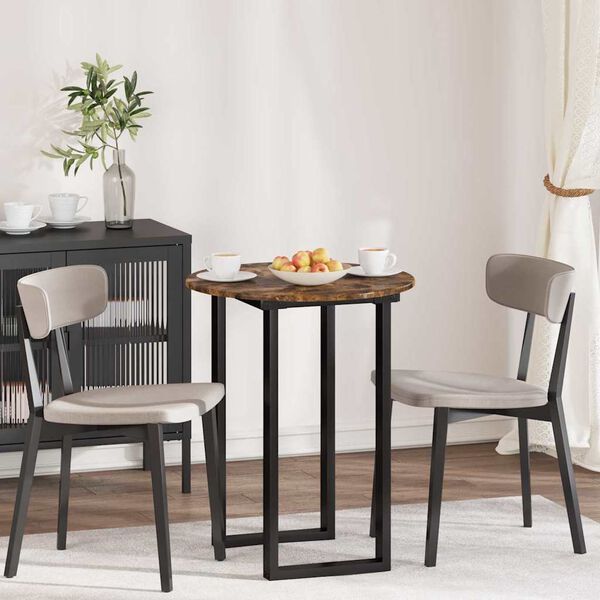 vidaXL Топ за маса Опушен дъб 60 x 60 x 1,5 cm Инженерно дърво