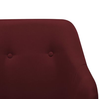 vidaXL Люлеещ се стол, виненочервен, текстил