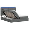 vidaXL LED легло за съхранение с матрак Тъмносиво 180 x 200 cm Текстил