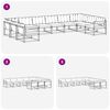 vidaXL Комплект дивани за открито 10 pcs Естествено и светло сиво