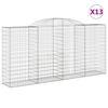 vidaXL Габионни кошници арка 13 бр 300x50x140/160см поцинковано желязо