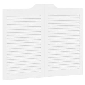 vidaXL Врати с люлеещо се отваряне Бяло 80 x 50 cm