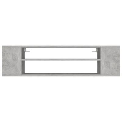 vidaXL Окачен TВ шкаф, бетонно сив, 100x30x26,5 см, ПДЧ