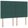 vidaXL Легло с място за съхранение и матрак Тъмен зелен 140 x 200 cm