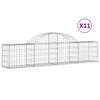 vidaXL Габионни кошници арка 11 бр 200x30x40/60 см поцинковано желязо