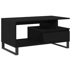 vidaXL Масичка за кафе Черния дъб 90 x 49 x 45 см Инженерна дървесина