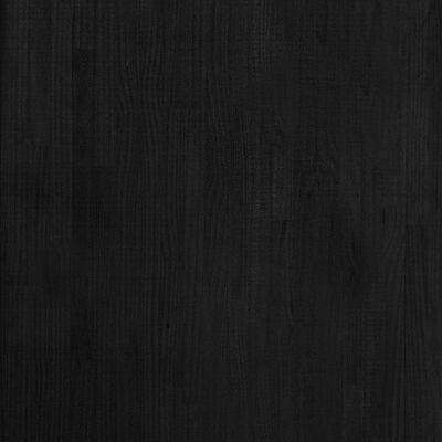 vidaXL Етажерка, черна, 60x30x210 см, борово дърво масив