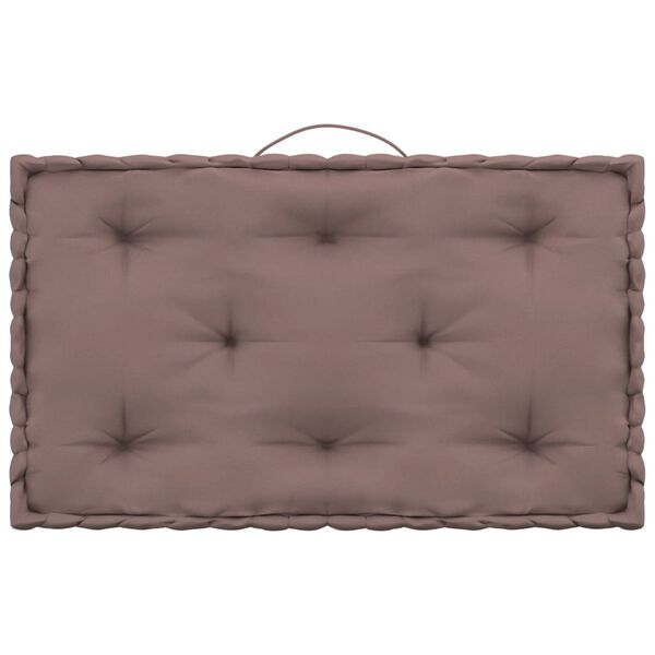 vidaXL Палетни възглавници за под, 4 бр, таупе, памук