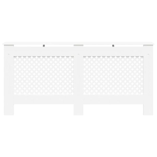vidaXL Параван за радиатор, бял, 172x19x81,5 см, МДФ