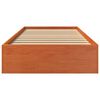 vidaXL Рамка за легло без матрак, восъчнокафяв, 75x190 см, бор масив