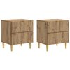 vidaXL Нощно шкафче 2 pcs Дъб артизан 43 x 34,5 x 48 см