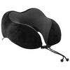 vidaXL Пътен възглавник за врат Черен 27 x 26 x 14 см Мемори пяна