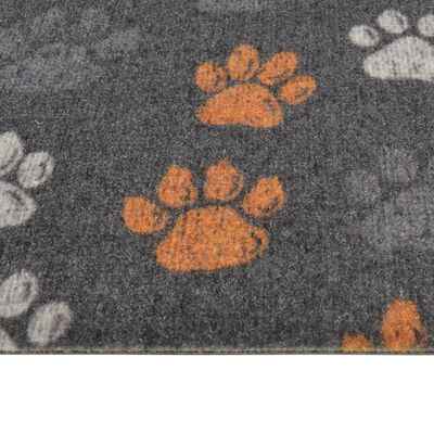 vidaXL Кухненско килимче, миещо, лапички, 45x150 см, кадифе