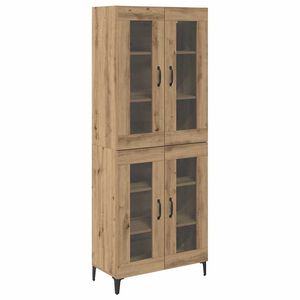 vidaXL Висок шкаф Дъб 69,5 x 34 x 180 см Инженерно дърво