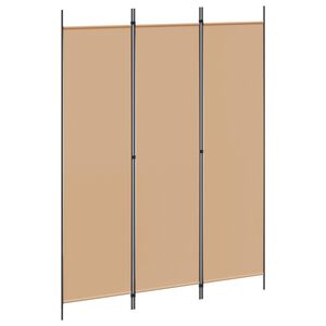 vidaXL 3-панелен параван Бежово 150 x 200 cm Текстил
