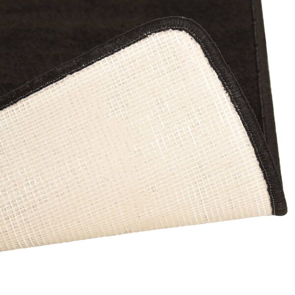 vidaXL Килими за легло шаги дълъг косъм 3 бр черни