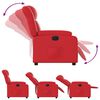 vidaXL Електрически стол реклайнер, червен, изкуствена кожа