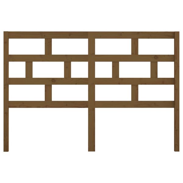 vidaXL Горна табла за легло, меденокафява, 126x4x100 см, бор масив