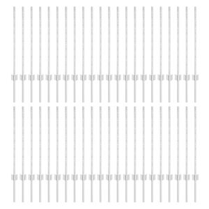 vidaXL Стълб за ограда. 44 pcs Сребрист 120 cm Стомана